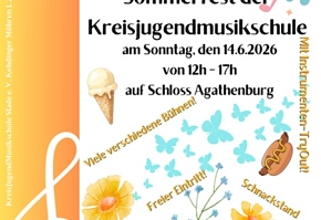 Sommerfest Kreisjugendmusikschule 2026 Plakat Einladung Sommerfest KJM 2026